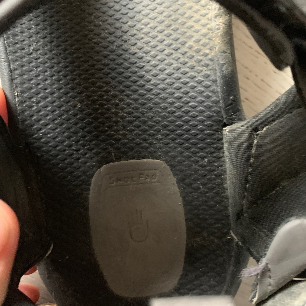 Teva Shoc Pad Mens Hiking Sandals Black Grey Adjustable Sz 11‎ Outdoor Trail - Picture 4 of 11